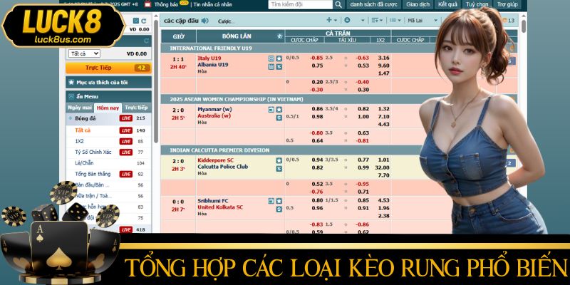 Danh sách các dạng kèo live betting phổ biến tại nhà cái